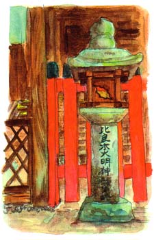 比良木神社の石灯籠