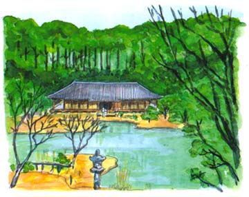 浄瑠璃寺の浄土式庭園